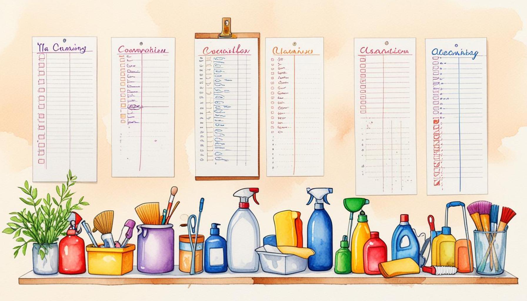 Visual Organization: Using Lists and Charts to Improve Effectiveness in Housecleaning